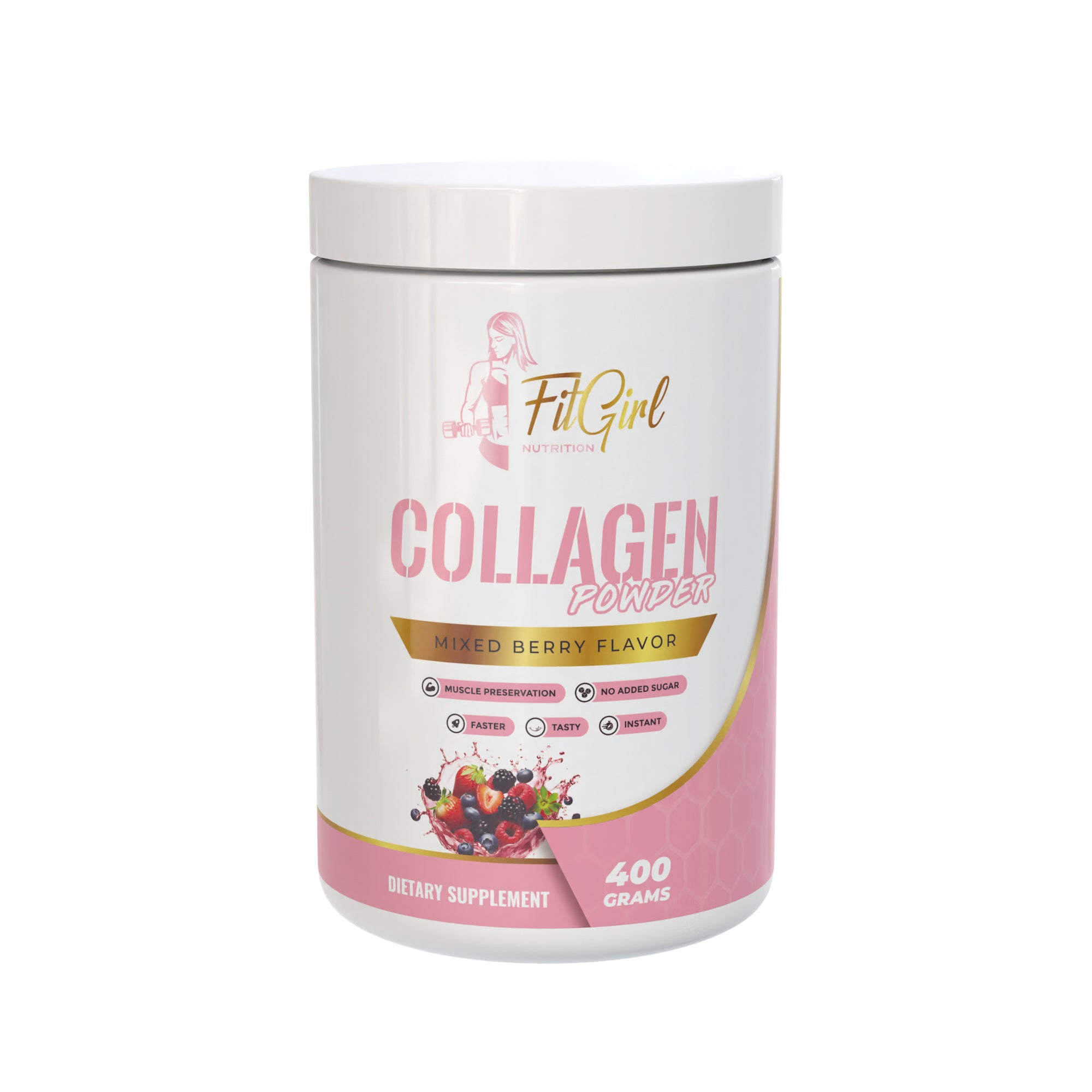 FitGirl Nutrition Collagen Poeder 400gr 20 servings women supplement | FitGirl-Nutrition.com