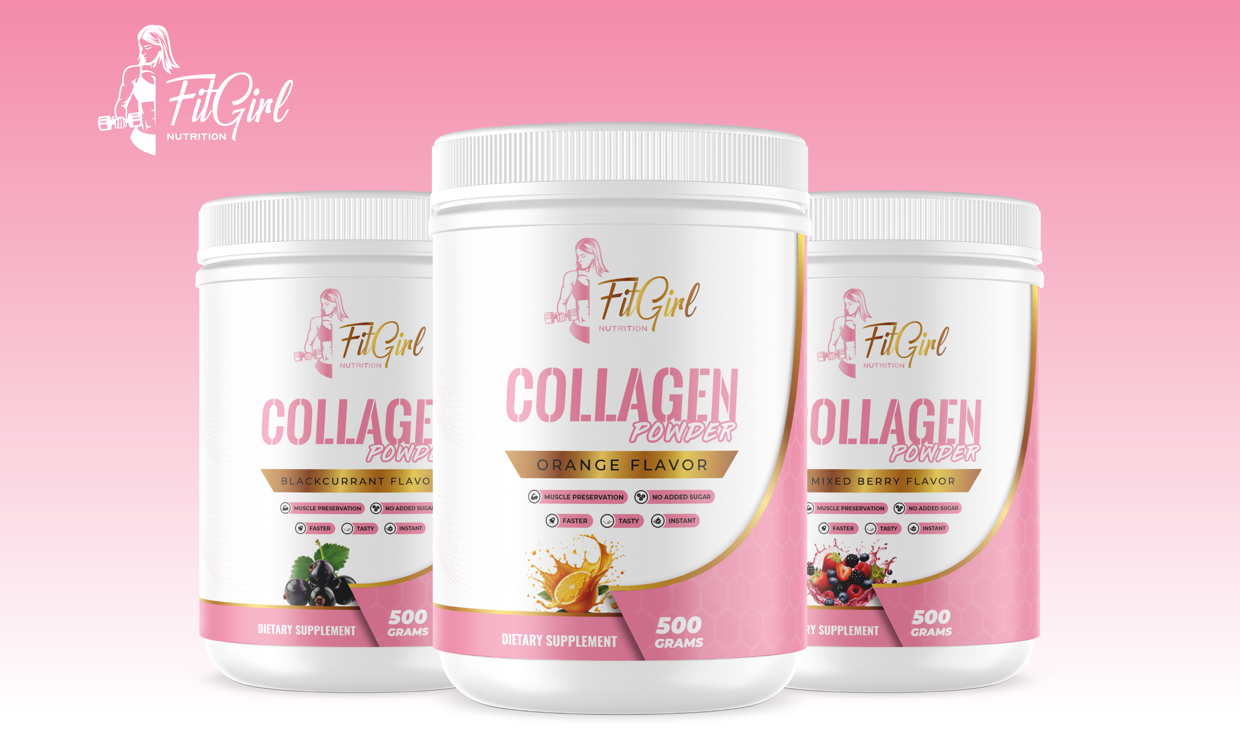 FitGirl Collagen Powder – hydrolyzed collagen supplement for women’s skin, hair, nails & joint health.
