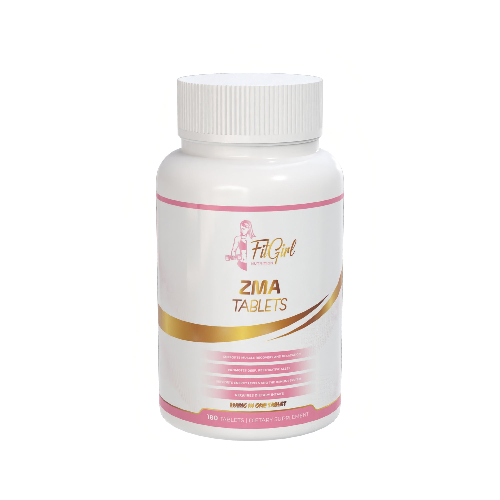 FitGirl Nutrition | ZMA 250mg | 180 Tablets – 90 Servings | With Magnesium Citrate | Zinc Lactate | FitGirl-Nutrition.com