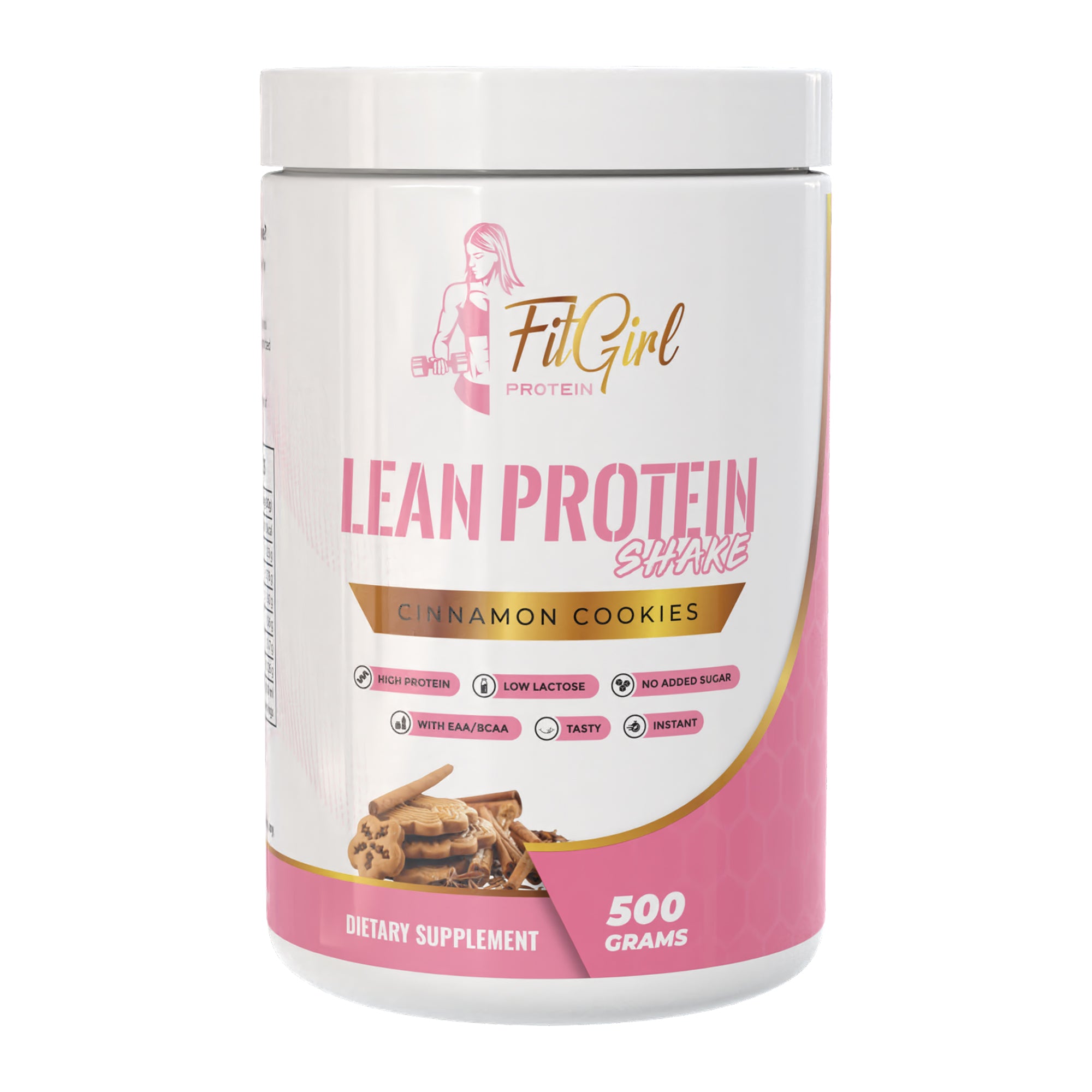 FitGirl Lean Protein Shake Cinnamon Cookies – 500g jar